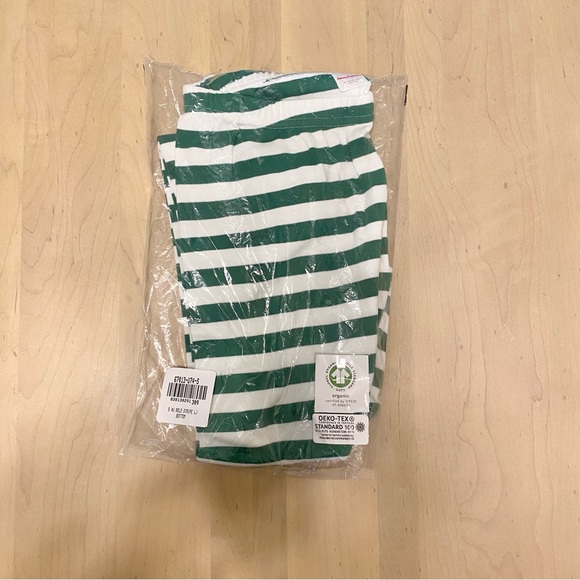 Hanna Andersson Adult Green Stripe Pajama Pants - S - Picture 2 of 4